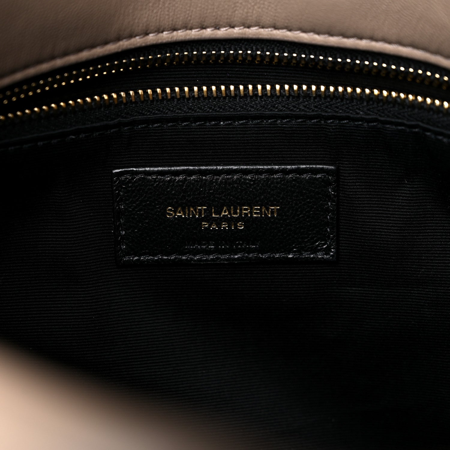 Saint Laurent Lambskin Quilted Medium Loulou Puffer Monogram Chain Satchel Dusty Grey 6 of 10
