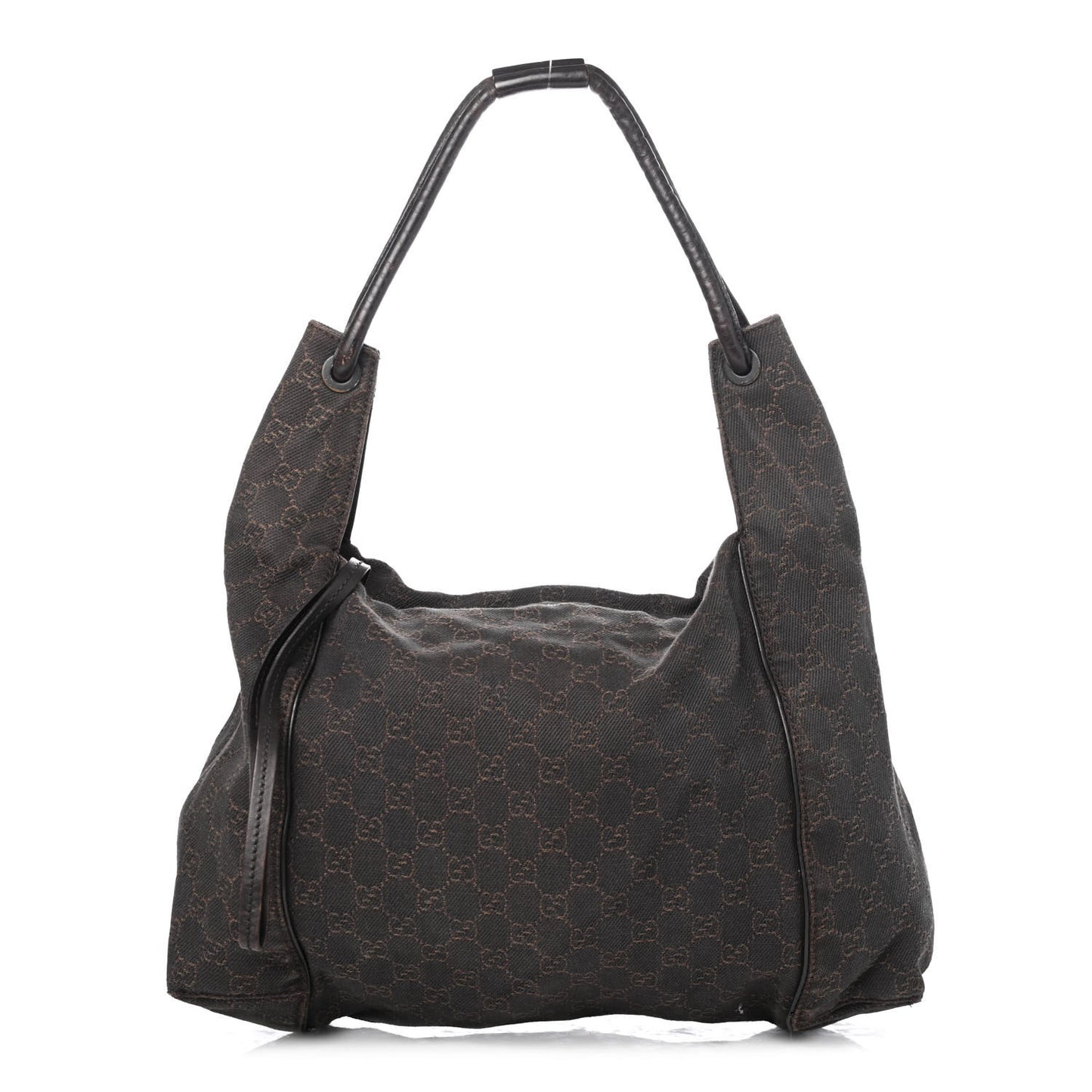 Canvas Monogram Shoulder Bag Brown