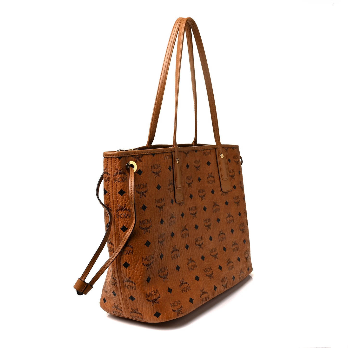 Visetos Medium Liz Reversible Shopper Tote Cognac