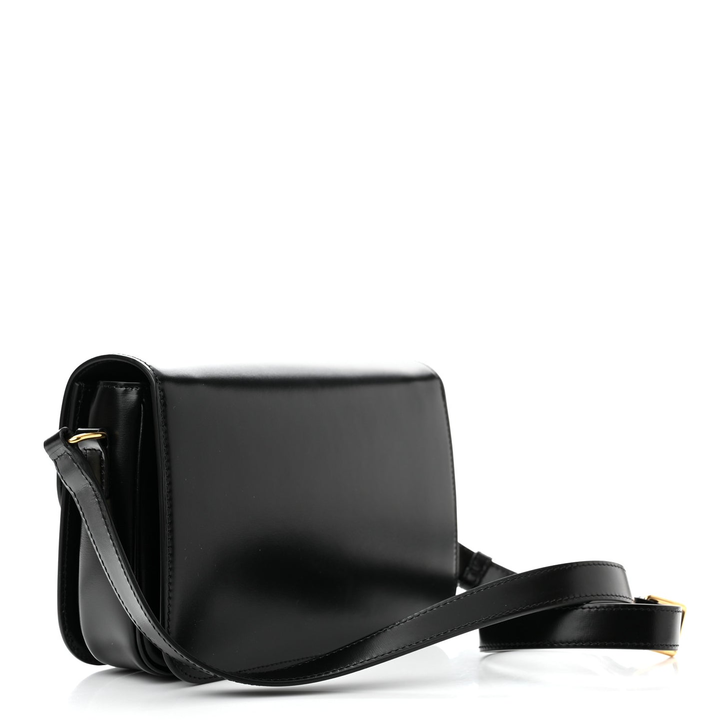 Shiny Calfskin Medium Triomphe Black