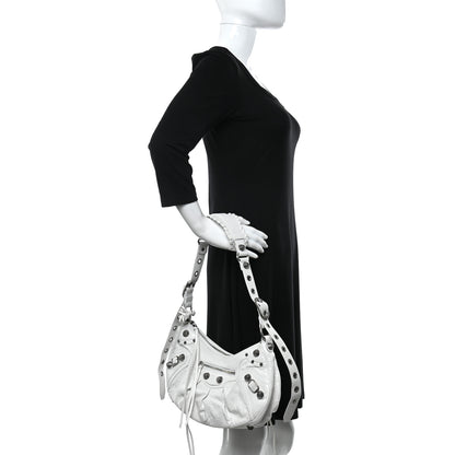 Balenciaga Agneau Arena Small Le Cagole Shoulder Bag Optic White 2 of 12