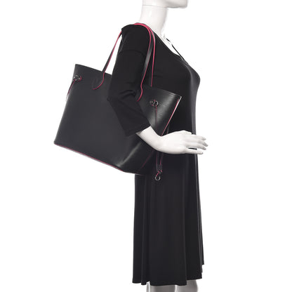 Louis Vuitton Epi Neverfull MM Black Hot Pink 2 of 10