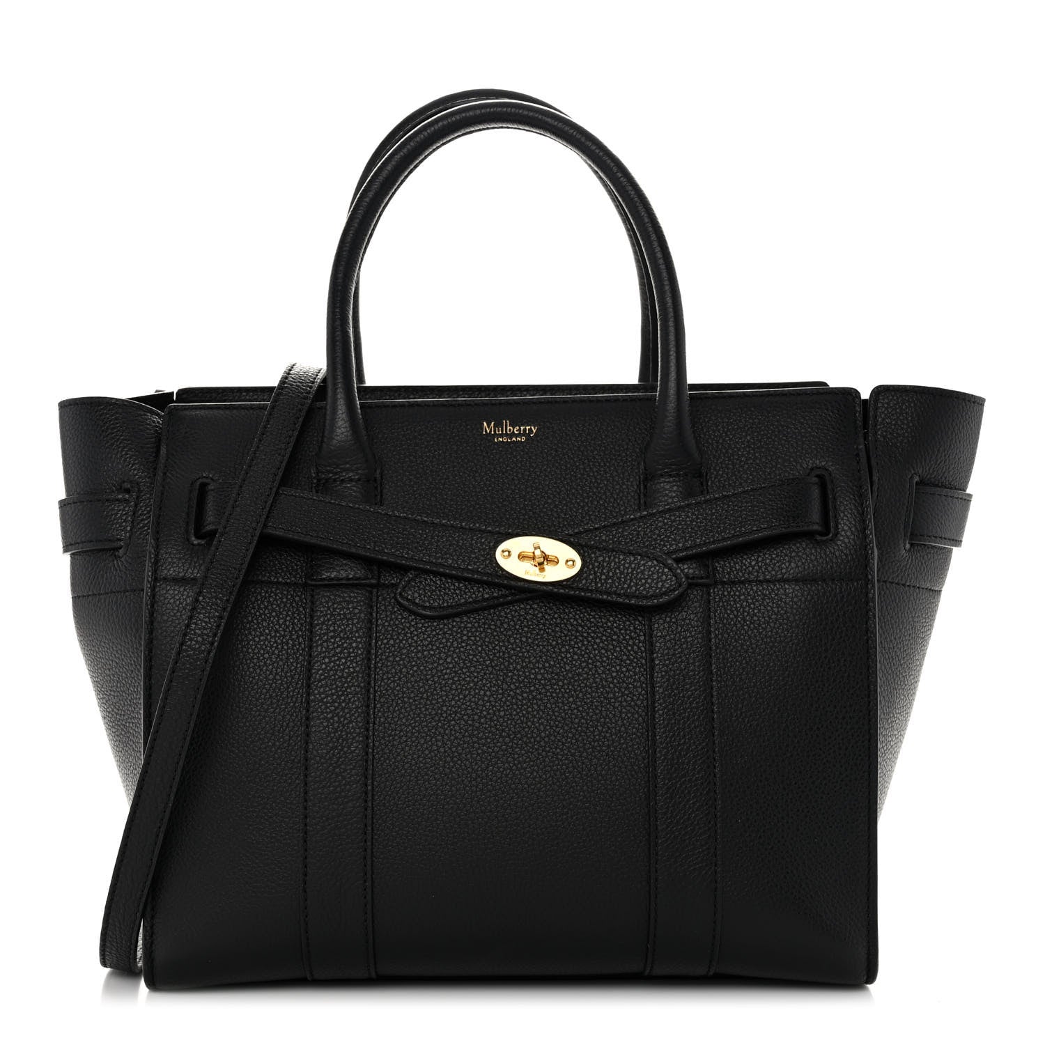Mulberry Small Classic Grain Small Zipped Bayswater Black 1 of 9