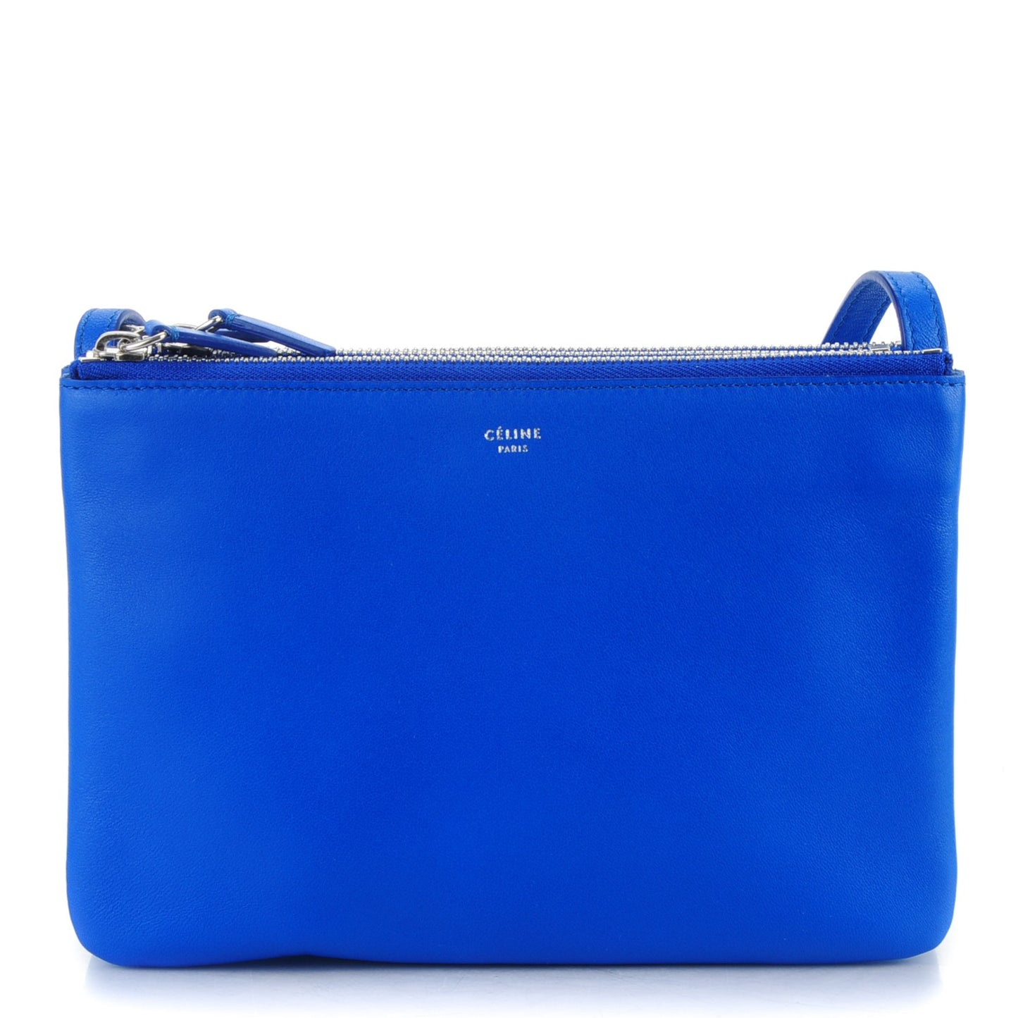 Lambskin Small Trio Crossbody Bag Electric Blue