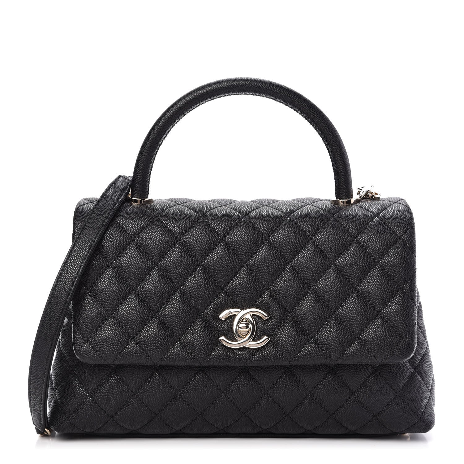 Chanel Caviar Quilted Small Coco Handle Flap Black 1 of 10