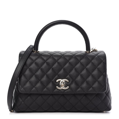 Chanel Caviar Quilted Small Coco Handle Flap Black 1 of 10