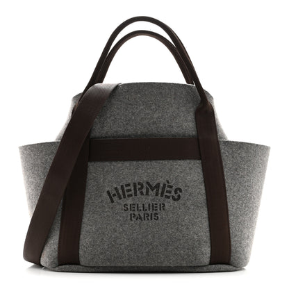 Hermes Felt Sac De Pansage Groom Bag Acier 1 of 9