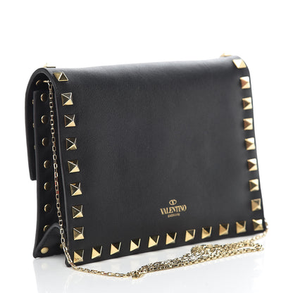 Valentino Garavani Vitello Rockstud Flip Lock Chain Crossbody Bag Black 3 of 11