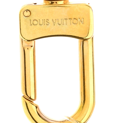 Louis Vuitton Brass Enamel Fleur De Monogram Bag Charm Chain Gold 4 of 6