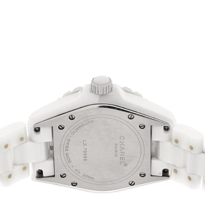 Chanel Stainless Steel Ceramic Diamond Pave Bezel 38mm J12 Automatic Watch White 4 of 5