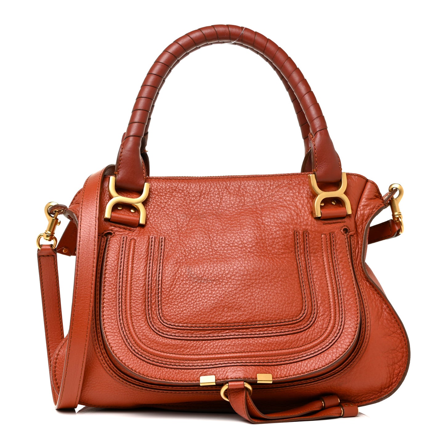 Calfskin Small Marcie Satchel Maple Leaf
