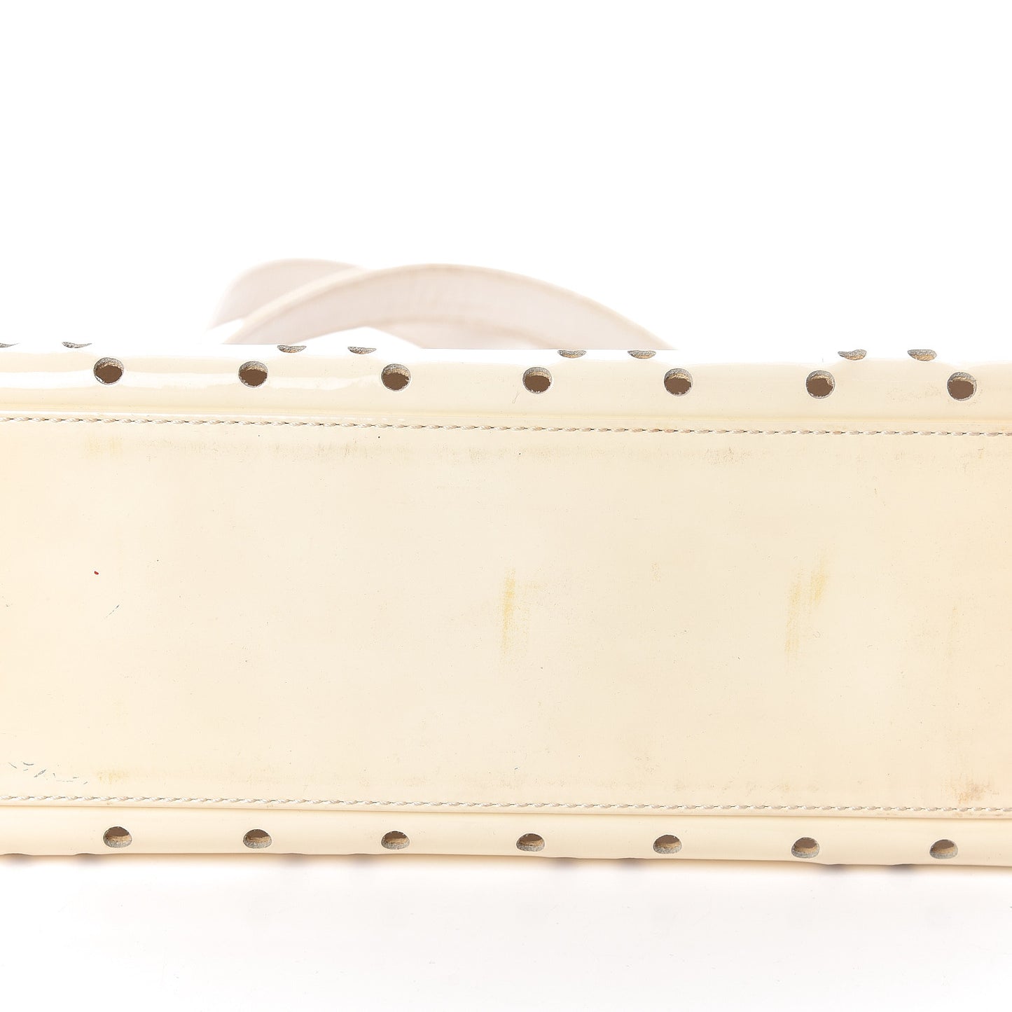 Patent Perforated CC Tote White