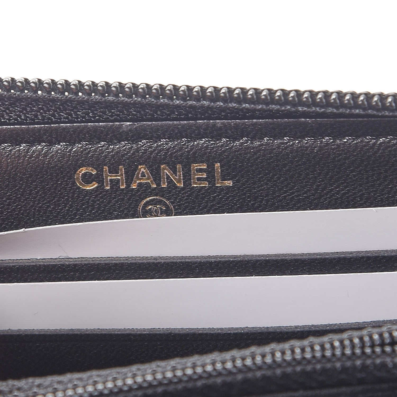 Chanel Lambskin Quilted Small Boy Zip Around Wallet Black 6 of 9