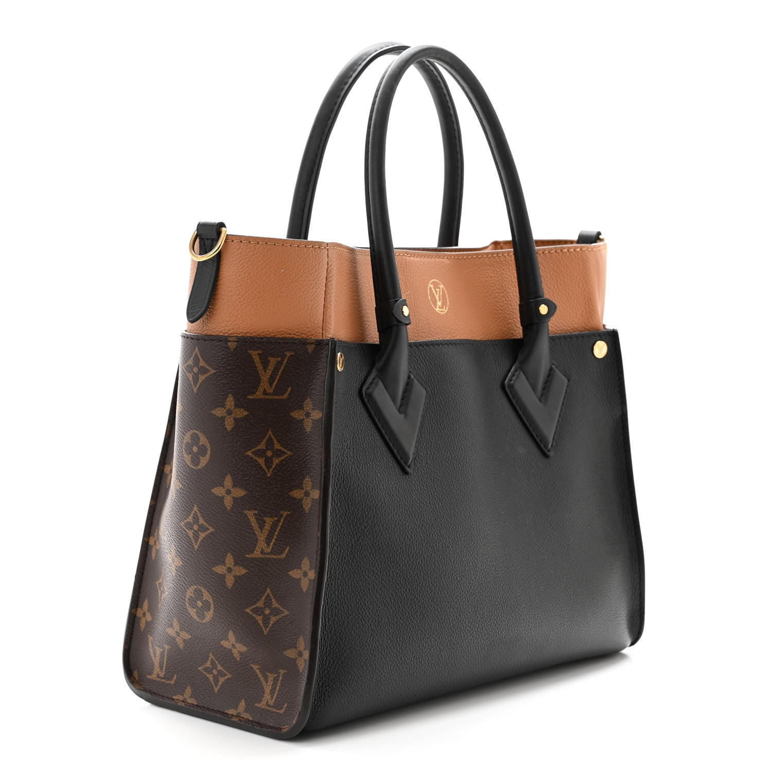 Louis Vuitton Calfskin Monogram On My Side Black 3 of 12