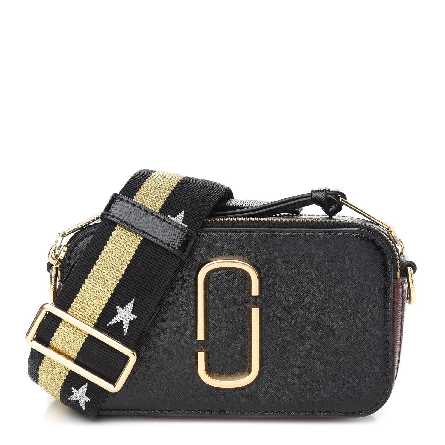 Marc Jacobs Saffiano Small Snapshot Camera Bag Black Multi 1 of 9