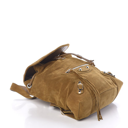 Balenciaga Baby Daim Suede Classic Hardware Traveler Backpack Beige Fauve 4 of 10
