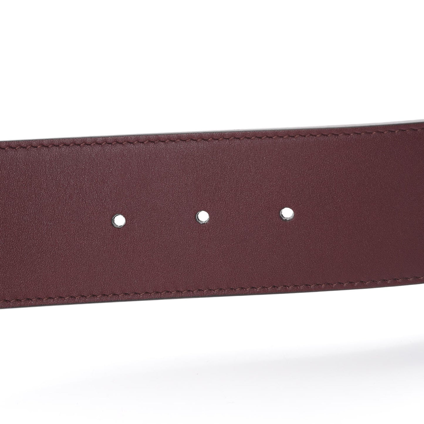 Calfskin Lizard Double G 50mm Belt 80 32 Vintage Bordeaux
