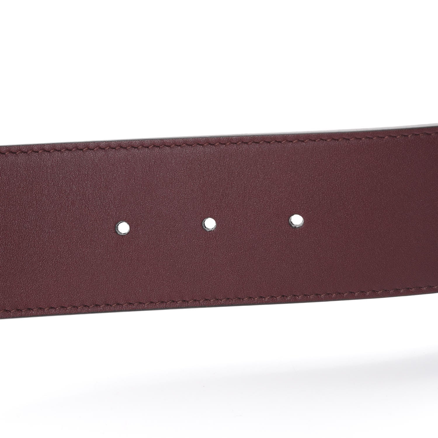 Gucci Calfskin Lizard Double G 50mm Belt 80 32 Vintage Bordeaux 4 of 5