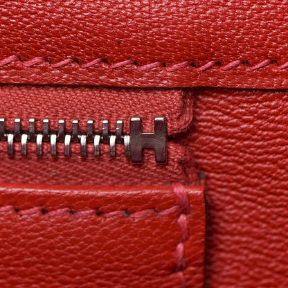 Hermes Shiny Porosus Crocodile Birkin 35 Rouge Vif 20 of 32