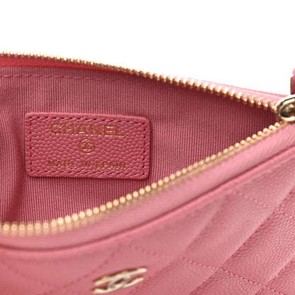 Chanel Caviar Quilted Small Cosmetic Case Dark Pink 6 of 8