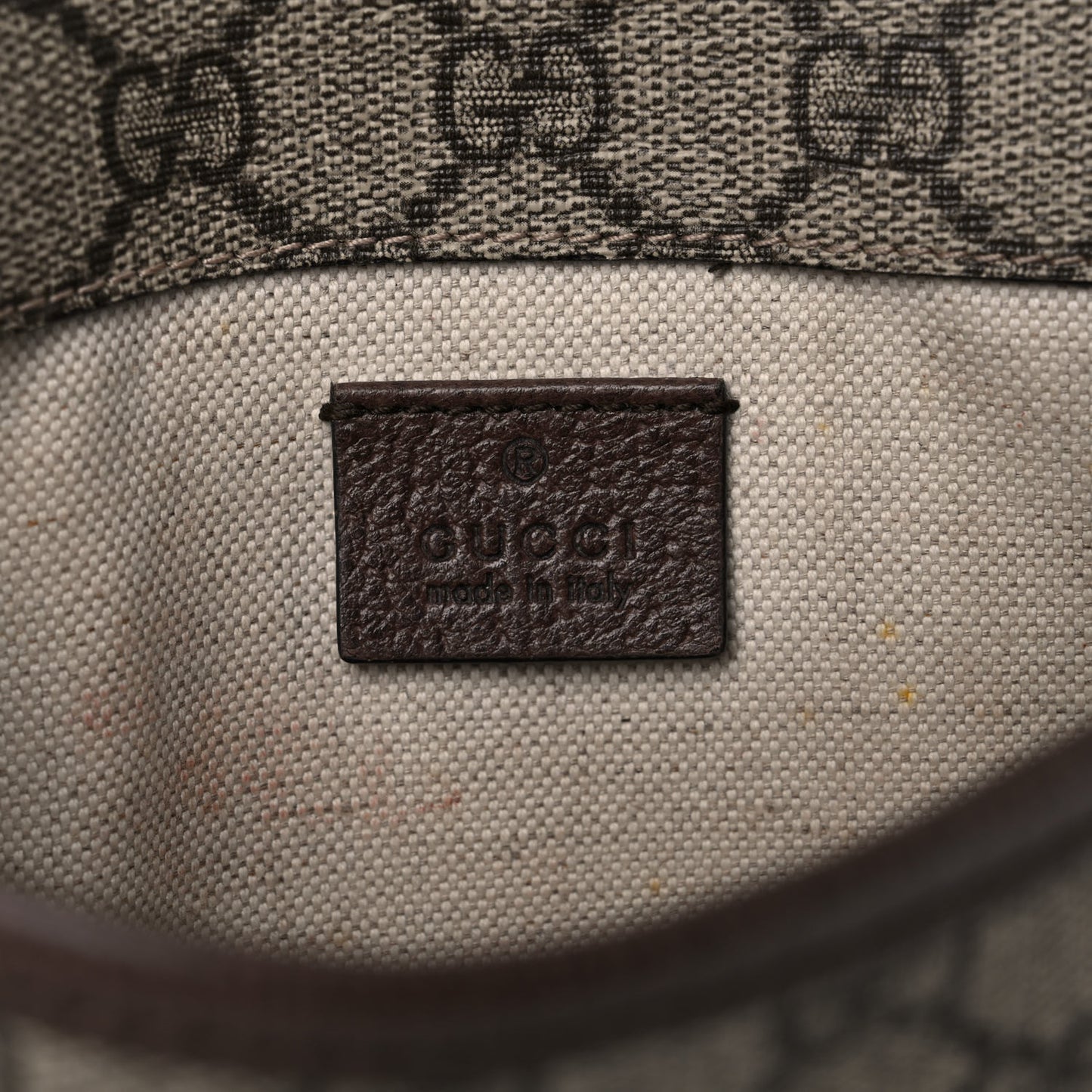GG Supreme Monogram Neo Vintage Web Belt Bag Brown