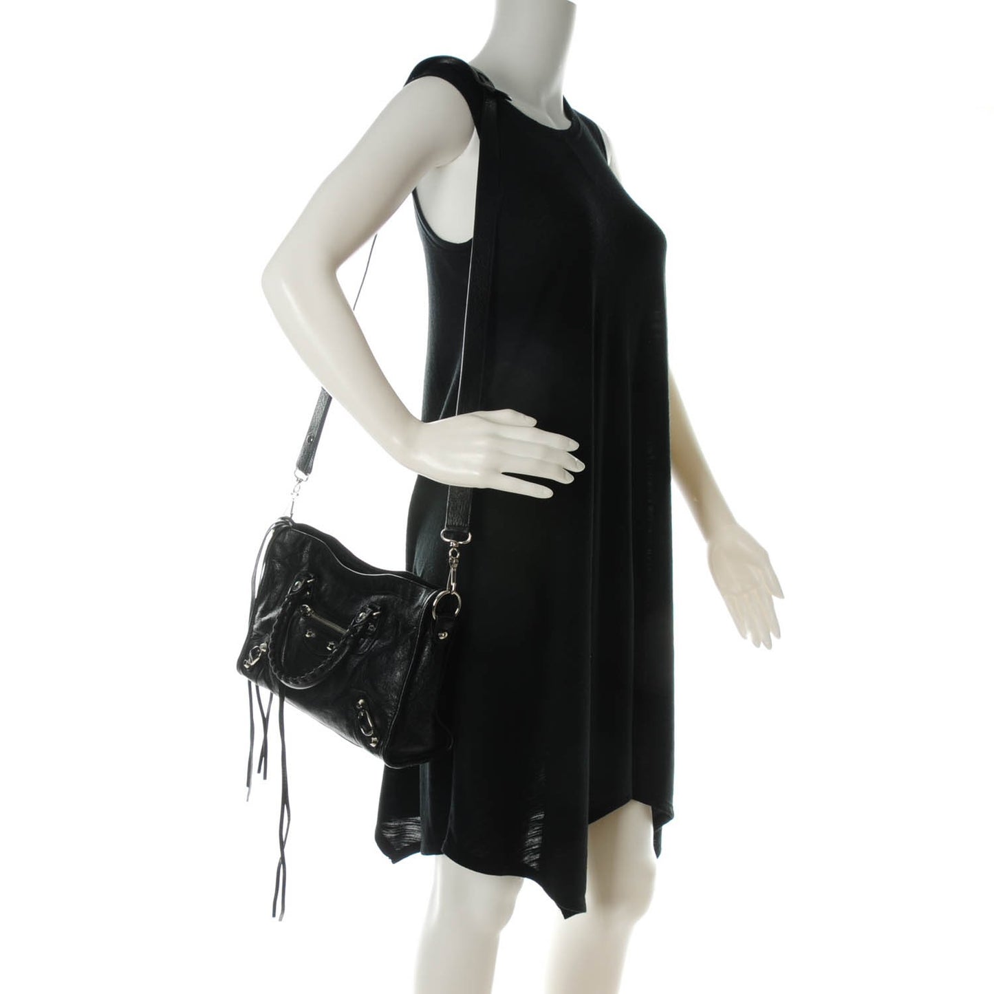 Agneau Classic Silver Hardware S City Black