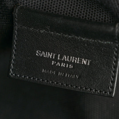 Saint Laurent Canvas Beach Shopping East West Tote Black 6 of 11