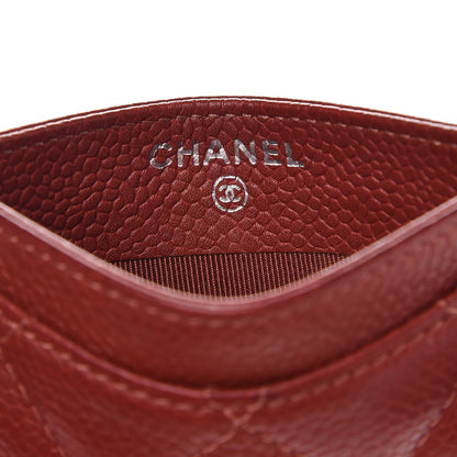 Chanel Caviar Quilted Card Holder Red 6 of 10