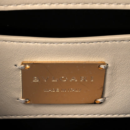Bulgari Calfskin Matelasse Mini Serpenti Cabochon Crossbody Bag Ivory Opal 5 of 10