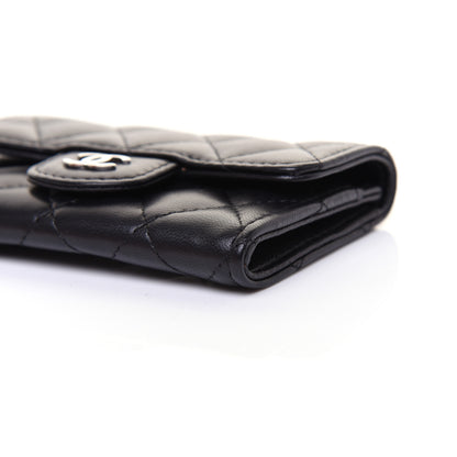 Chanel Lambskin Quilted Flap Card Holder Black 7 of 12