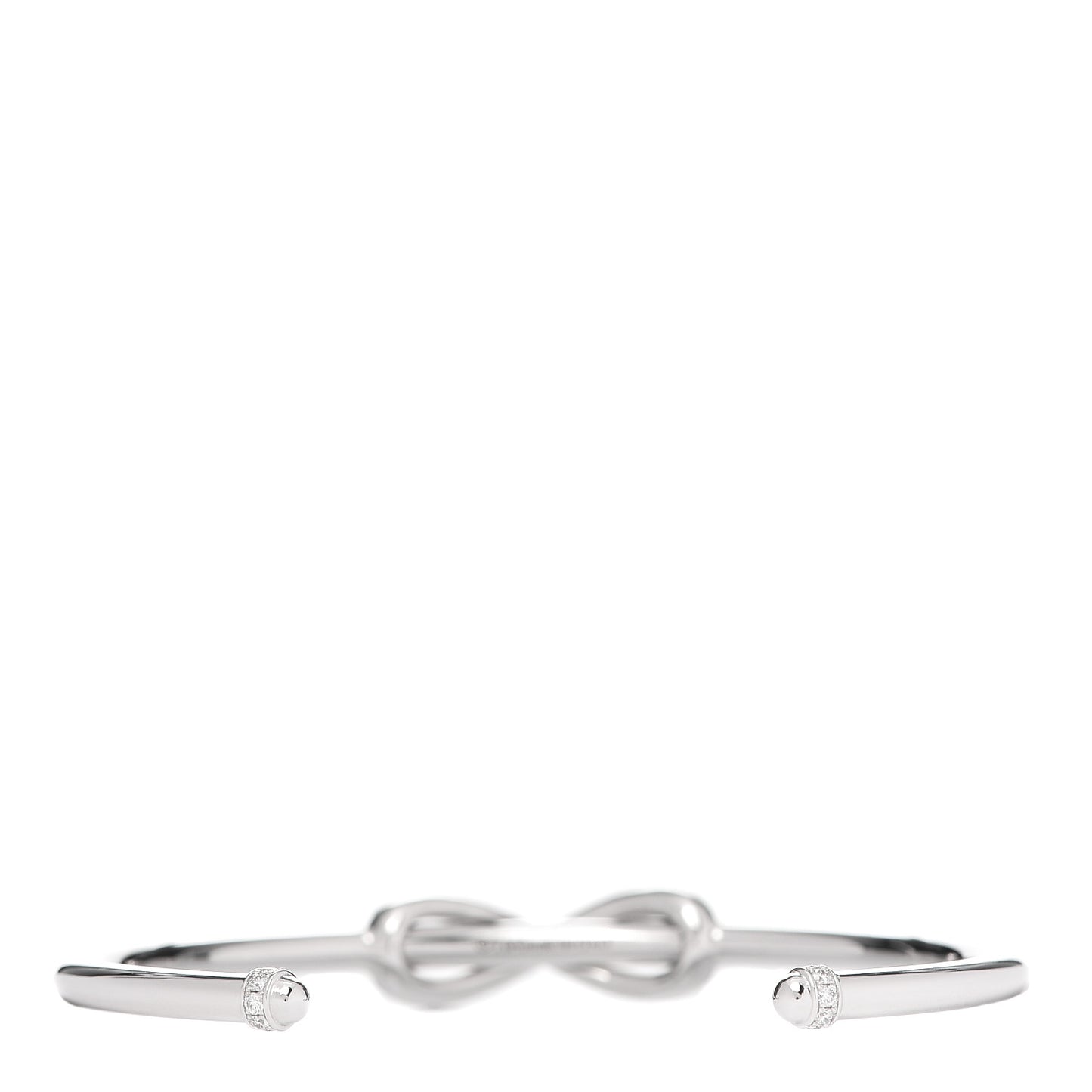 18K White Gold Diamond Infinity Cuff Bracelet