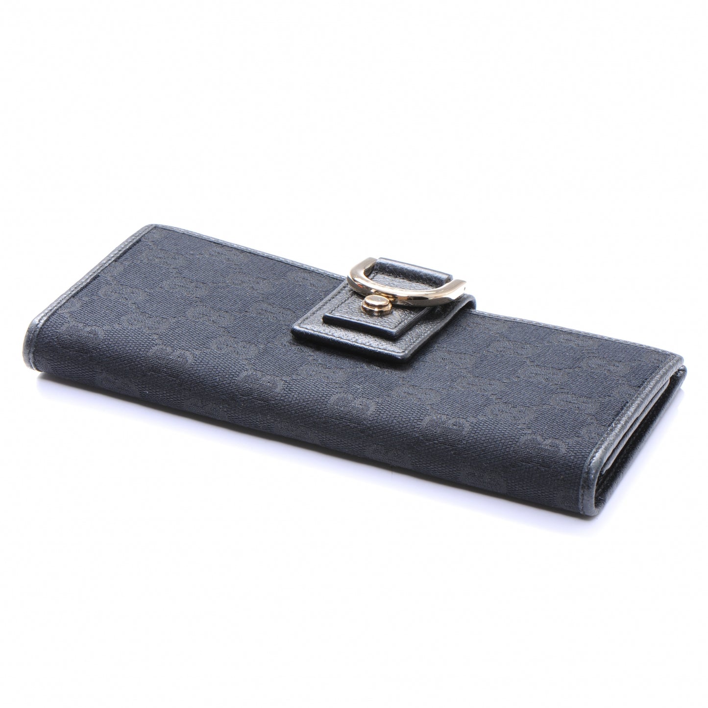 Monogram Canvas D Ring Wallet Black