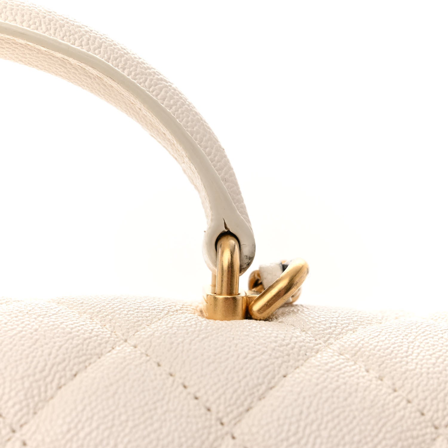 Chanel Caviar Quilted Mini Top Handle Rectangular Flap White 11 of 14