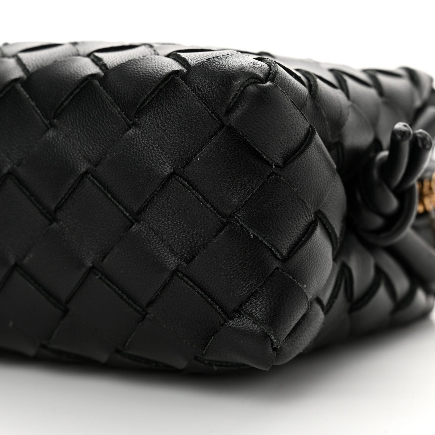 Nappa Intrecciato Mini Loop Camera Bag Black