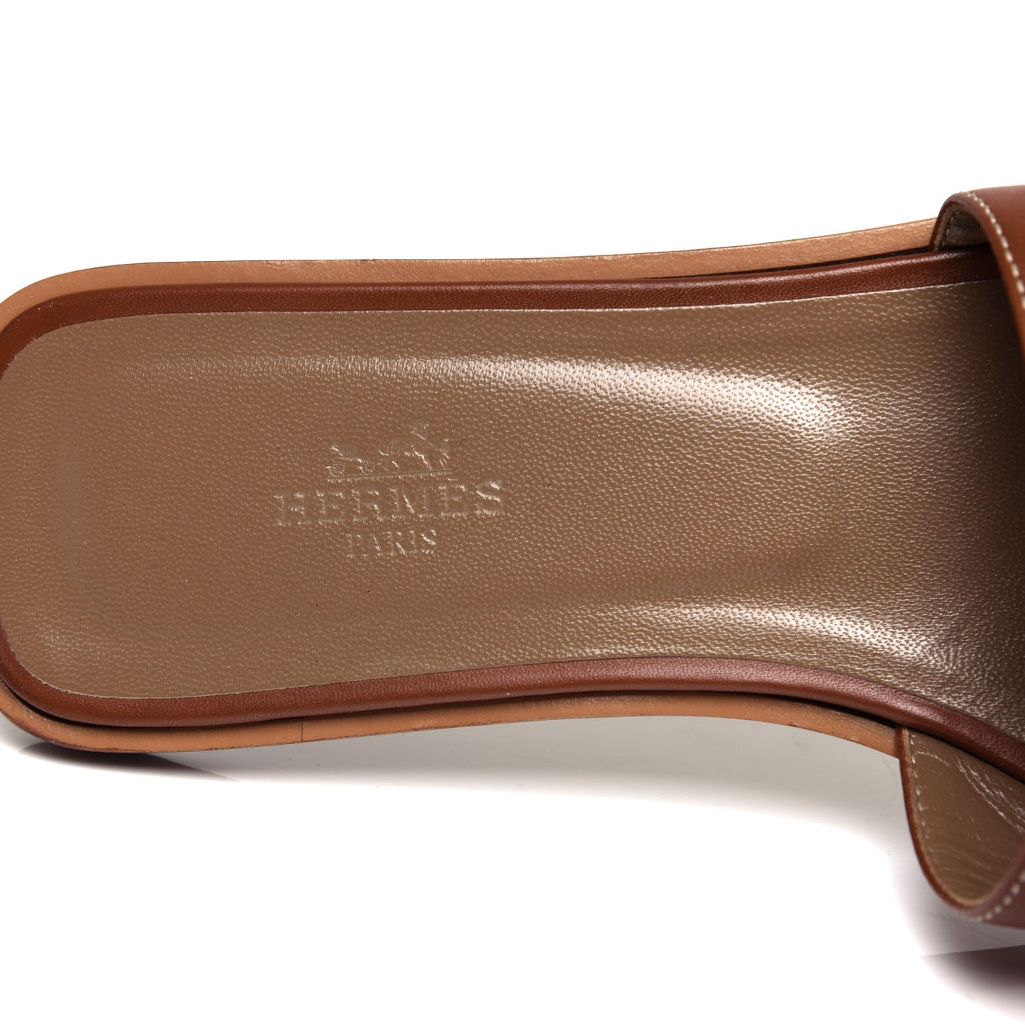 Box Calfskin Oran Sandals 39 Gold