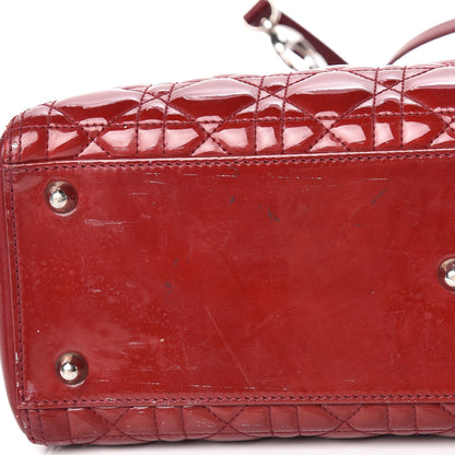Christian Dior Patent Cannage Large Lady Dior Red 13 of 30