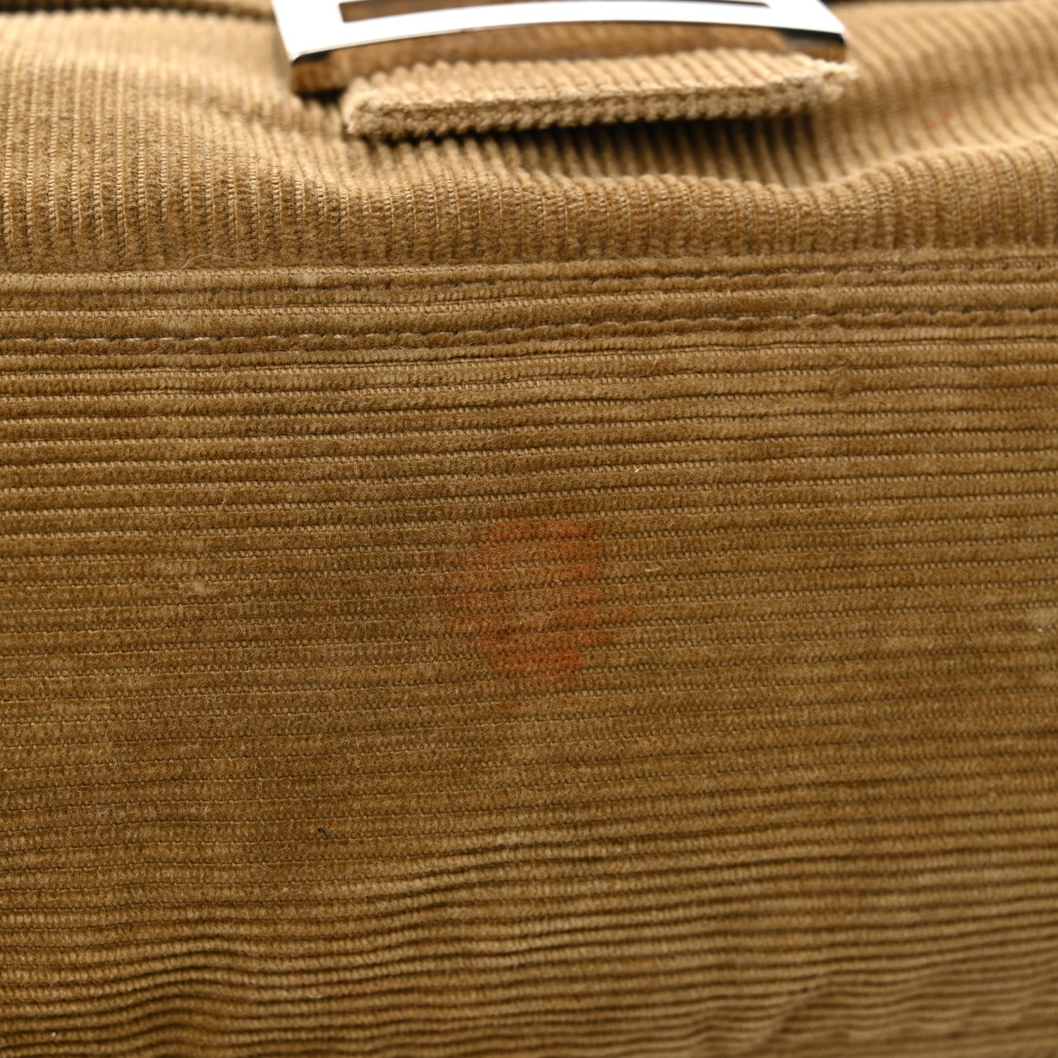 Fendi Corduroy Baguette Shoulder Bag Beige 10 of 10