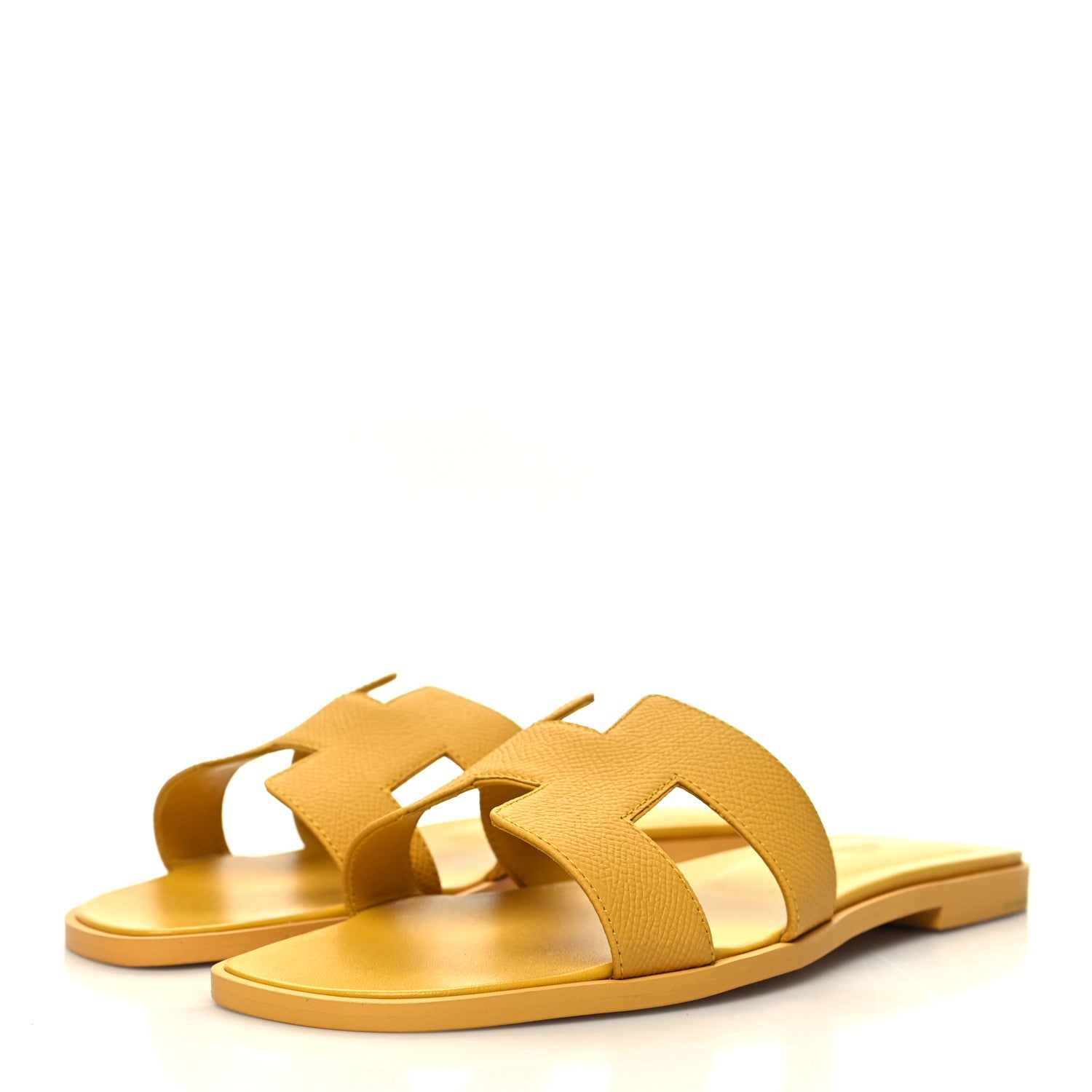 Hermes Epsom Oran Sandals 39 Jaune Sable 3 of 8