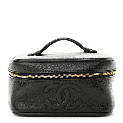 Chanel Caviar CC Vanity Cosmetic Case Black 1 of 10