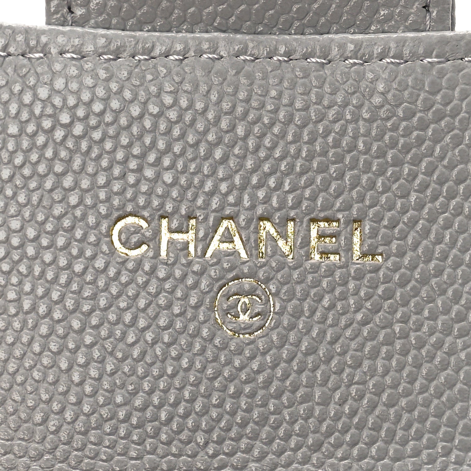 Chanel Caviar Quilted Flap Card Holder Wallet Grey 6 of 10