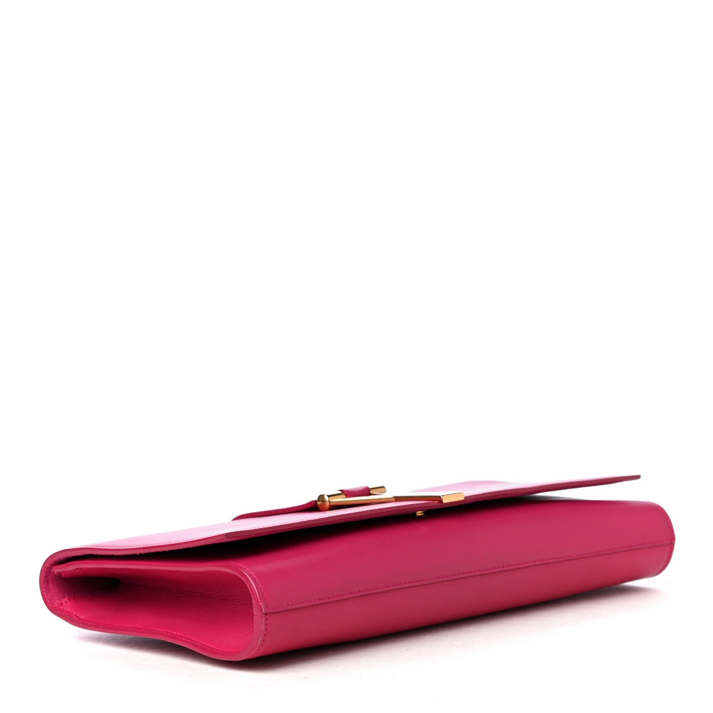 Calfskin Classic Y Ligne Clutch Fuchsia
