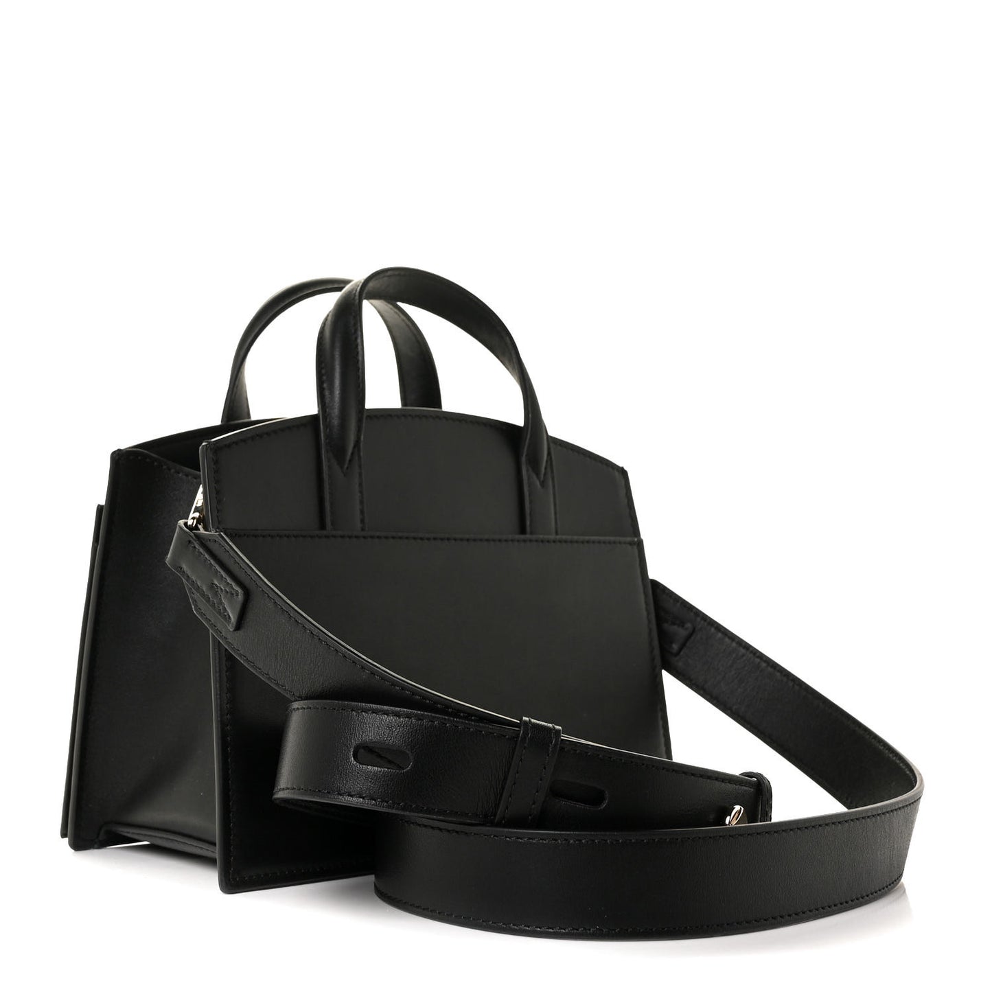 Calfskin Lux Studded Milano Tote Black