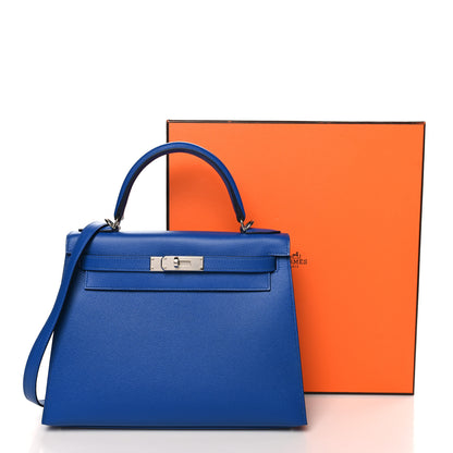 Hermes Epsom Kelly Sellier 28 Bleu France 11 of 11