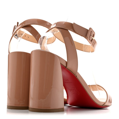 Christian Louboutin Patent Miss Sabina 85 Sandals 39.5 Nude 5 of 13