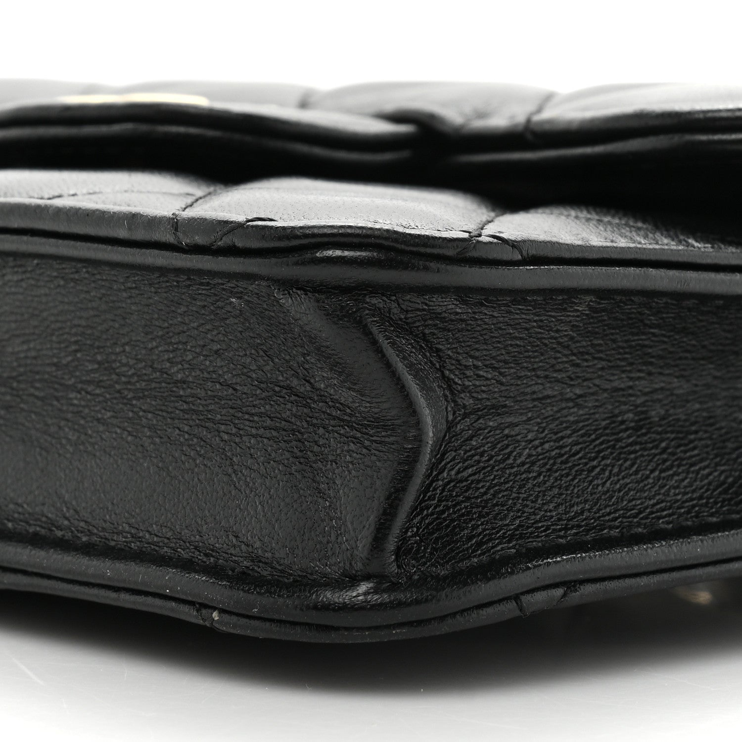 Chanel Lambskin Quilted Top Handle Flap Coin Purse With Chain Black 9 of 15