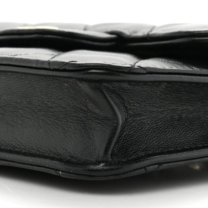 Chanel Lambskin Quilted Top Handle Flap Coin Purse With Chain Black 9 of 15