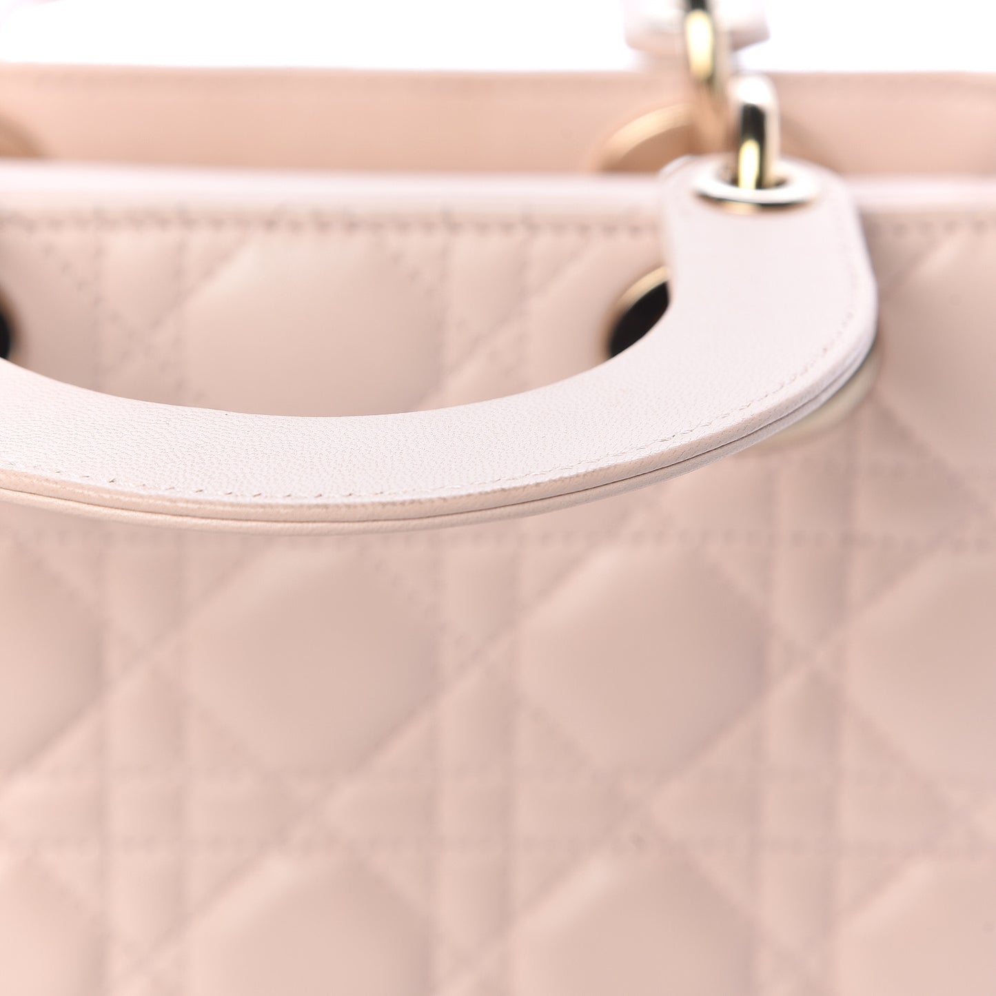Lambskin Cannage Small Lucky Badges My Lady Dior Pink