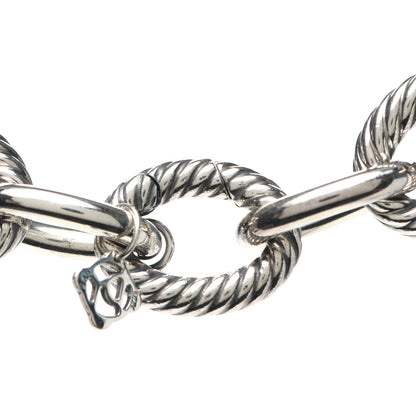 David Yurman Sterling Silver 16mm Large Oval Link Necklace 4 of 5
