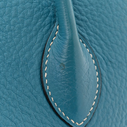 Hermes Taurillon Clemence Bolide 35 Bleu Jean 10 of 18