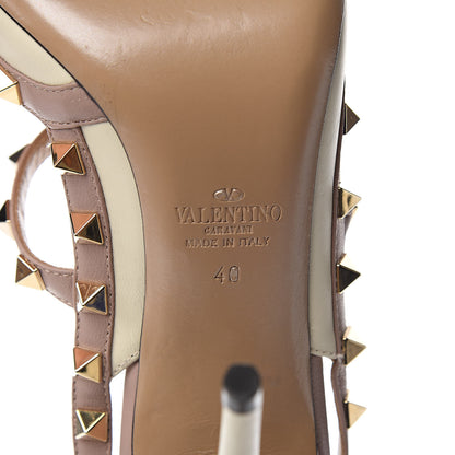 Valentino Garavani Patent Rockstud Ankle Strap 100mm Pumps 40 Light Ivory Poudre 6 of 8